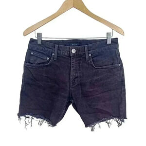 DSTLD Dark Plum Grey Jean Shorts Distressed Mid Rise Women's Size 31